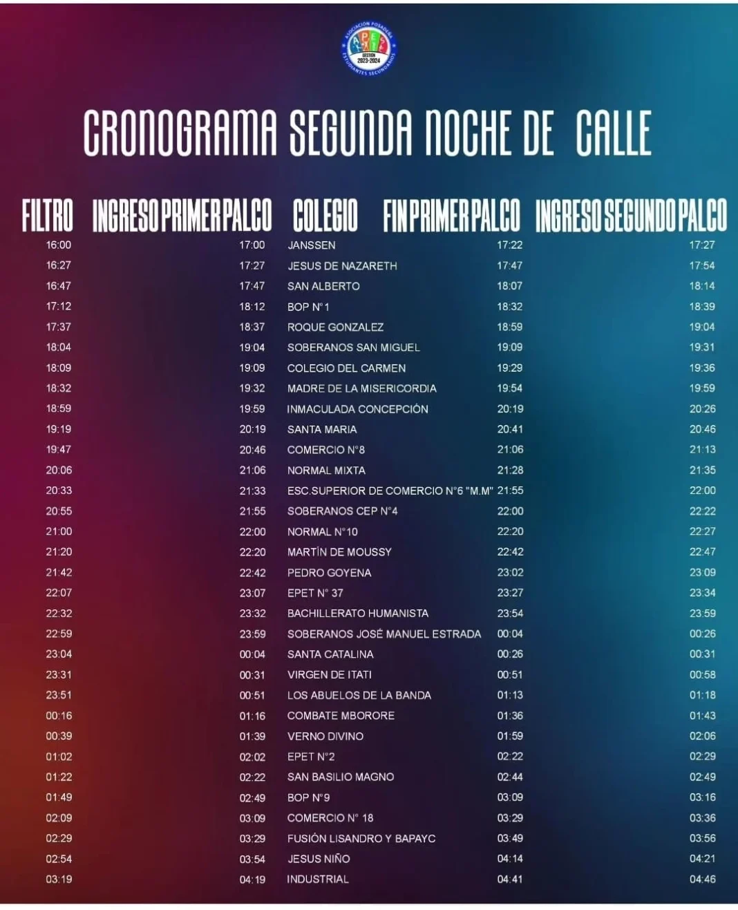 estudiantina-posadena-2024-|-hoy-continua-la-segunda-jornada:-cronograma,-cortes-de-calle-y-todos-los-detalles