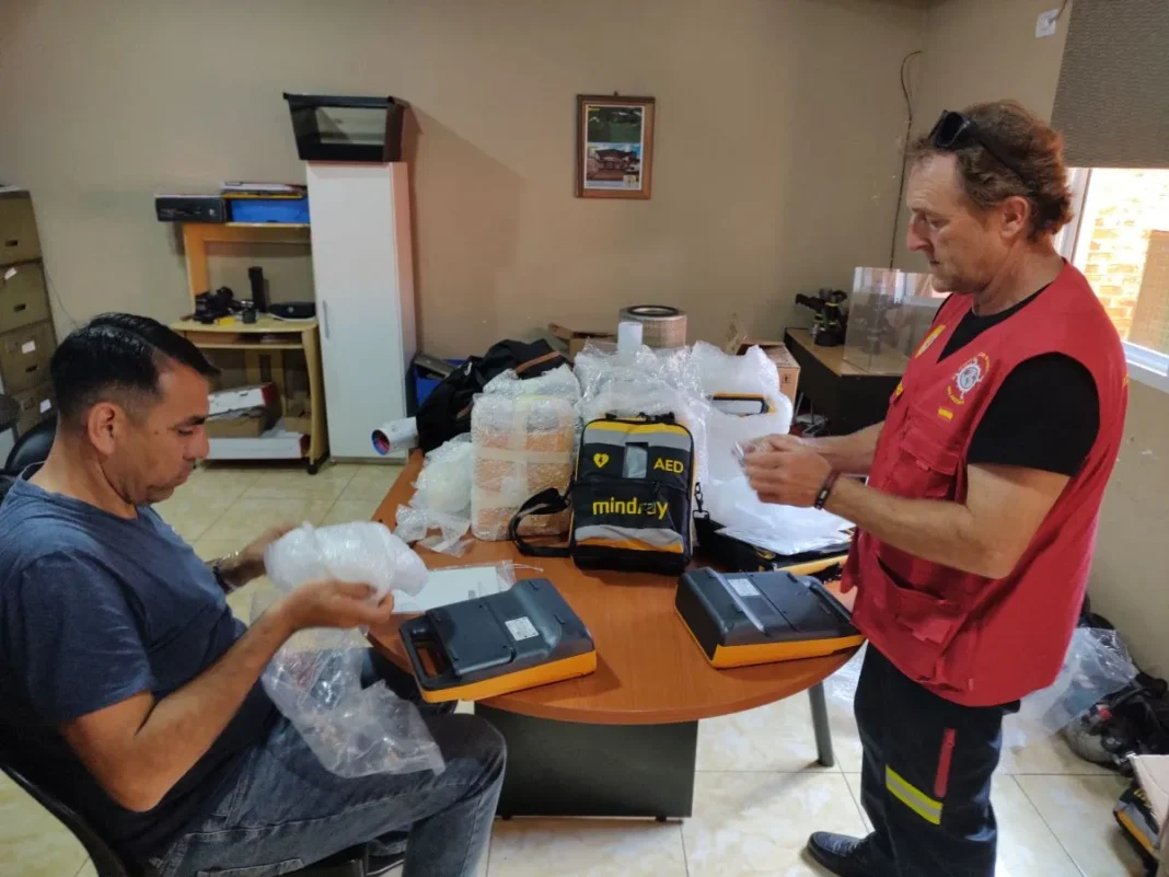 bomberos-y-medicos-de-malaga-llegaron-a-iguazu-con-el-proyecto-«misiones,-provincia-cardio-protegida»